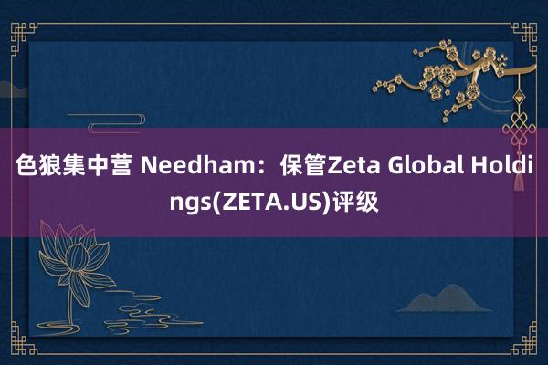 色狼集中营 Needham：保管Zeta Global Holdings(ZETA.US)评级