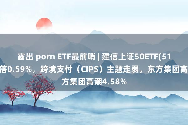 露出 porn ETF最前哨 | 建信上证50ETF(510800)下落0.59%，跨境支付（CIPS）主题走弱，东方集团高潮4.58%