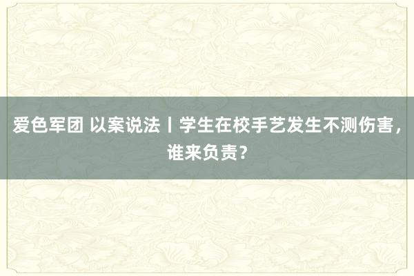 爱色军团 以案说法丨学生在校手艺发生不测伤害，谁来负责？