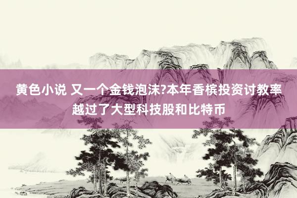 黄色小说 又一个金钱泡沫?本年香槟投资讨教率越过了大型科技股和比特币