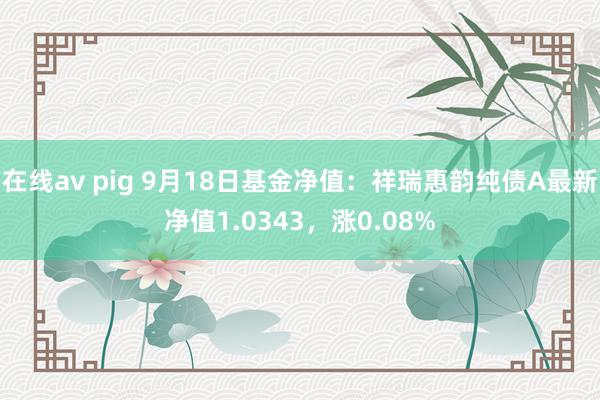 在线av pig 9月18日基金净值：祥瑞惠韵纯债A最新净值1.0343，涨0.08%