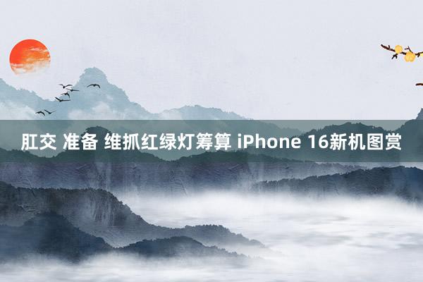 肛交 准备 维抓红绿灯筹算 iPhone 16新机图赏