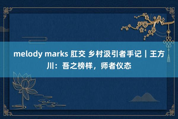 melody marks 肛交 乡村汲引者手记｜王方川：吾之榜样，师者仪态