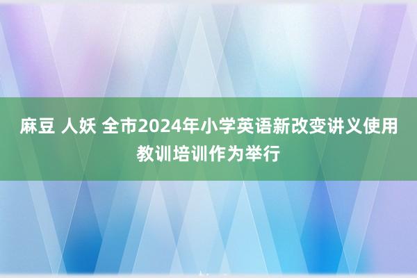 麻豆 人妖 全市2024年小学英语新改变讲义使用教训培训作为举行