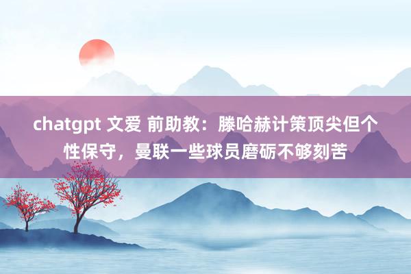 chatgpt 文爱 前助教：滕哈赫计策顶尖但个性保守，曼联一些球员磨砺不够刻苦