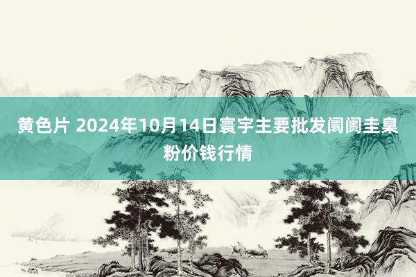 黄色片 2024年10月14日寰宇主要批发阛阓圭臬粉价钱行情