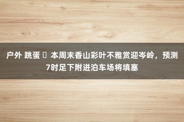 户外 跳蛋 ​本周末香山彩叶不雅赏迎岑岭，预测7时足下附进泊车场将填塞