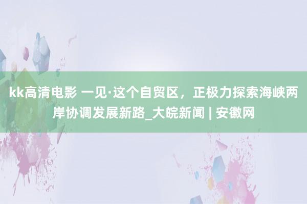 kk高清电影 一见·这个自贸区，正极力探索海峡两岸协调发展新路_大皖新闻 | 安徽网