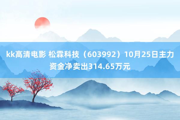 kk高清电影 松霖科技（603992）10月25日主力资金净卖出314.65万元