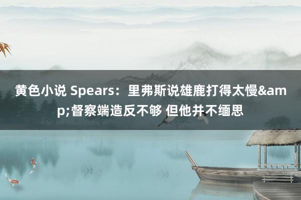 黄色小说 Spears：里弗斯说雄鹿打得太慢&督察端造反不够 但他并不缅思