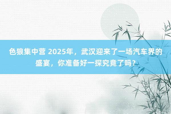 色狼集中营 2025年，武汉迎来了一场汽车界的盛宴，你准备好一探究竟了吗？