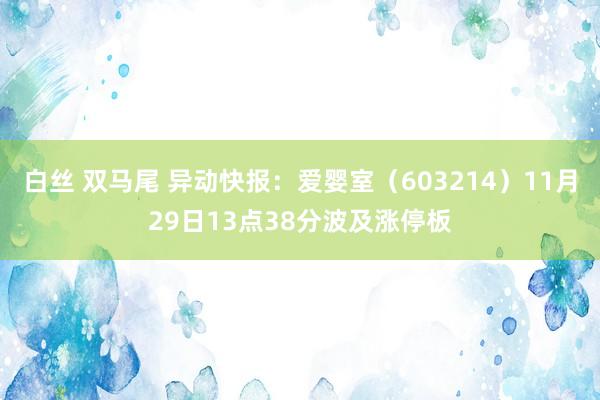 白丝 双马尾 异动快报：爱婴室（603214）11月29日13点38分波及涨停板