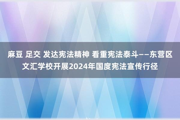 麻豆 足交 发达宪法精神 看重宪法泰斗——东营区文汇学校开展2024年国度宪法宣传行径