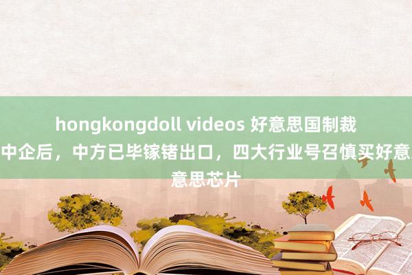 hongkongdoll videos 好意思国制裁140家中企后，中方已毕镓锗出口，四大行业号召慎买好意思芯片