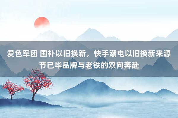 爱色军团 国补以旧换新，快手潮电以旧换新来源节已毕品牌与老铁的双向奔赴