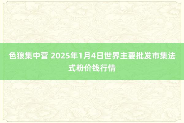 色狼集中营 2025年1月4日世界主要批发市集法式粉价钱行情