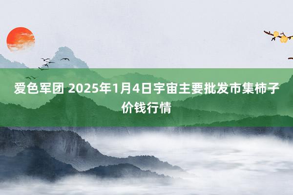 爱色军团 2025年1月4日宇宙主要批发市集柿子价钱行情